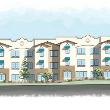 Rendering of multifamily housing: Tiburon Place.